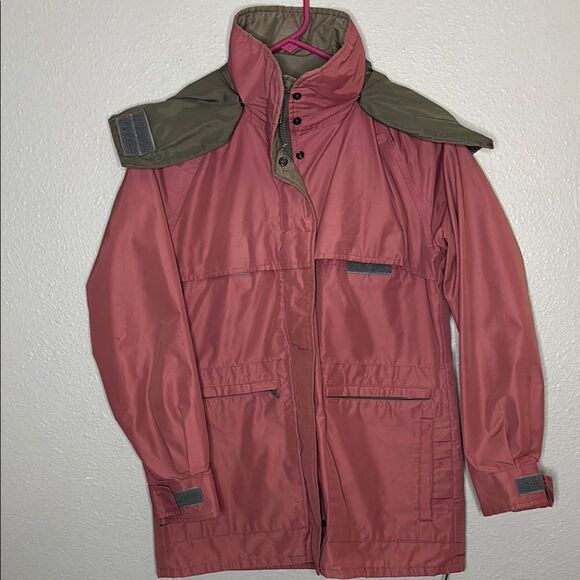 Eddie Bauer Vintage Goretex Dusty Pink Mauve Hooded Jacket Size Small - Picture 1 of 14